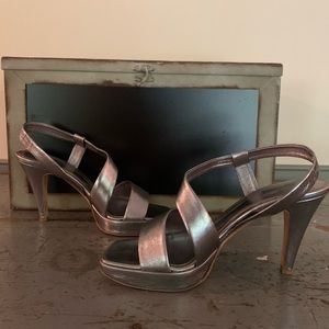 Gianvito Rossi Silver Heels